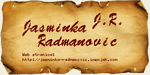 Jasminka Radmanović vizit kartica